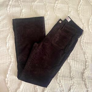 Brown Corduroy 70s Flare High Rise Gap